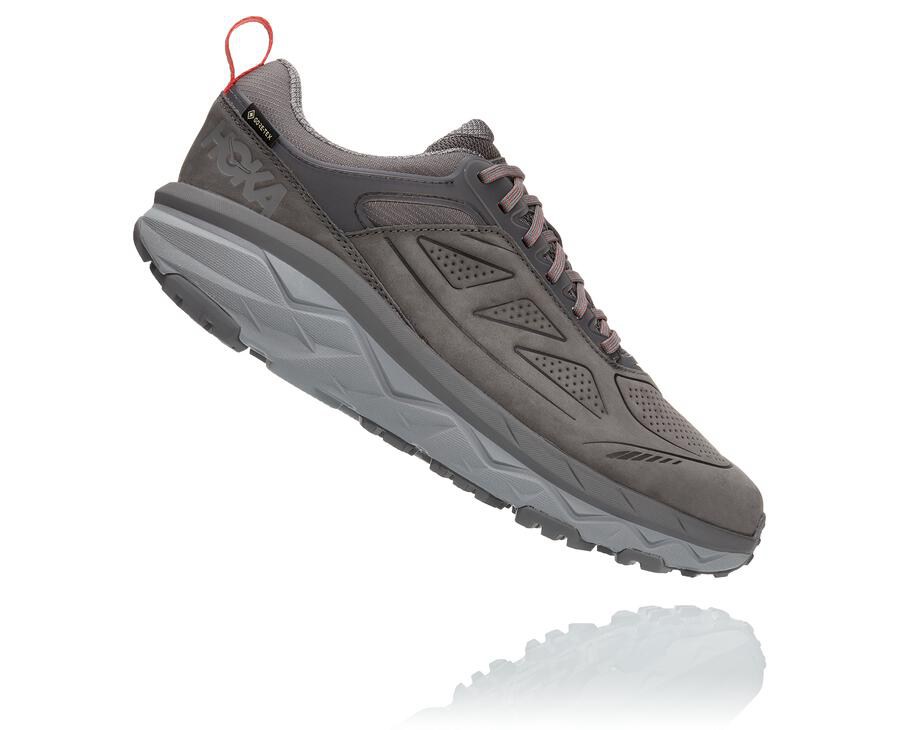 Hoka Australia One One Challenger Low GORE-TEX - Mens Trail Shoes Grey - UIEDN-9743